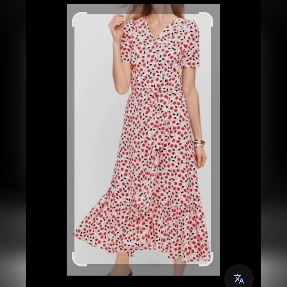 Talbots Red and White Floral Midi Dress - Picture 2 of 16
